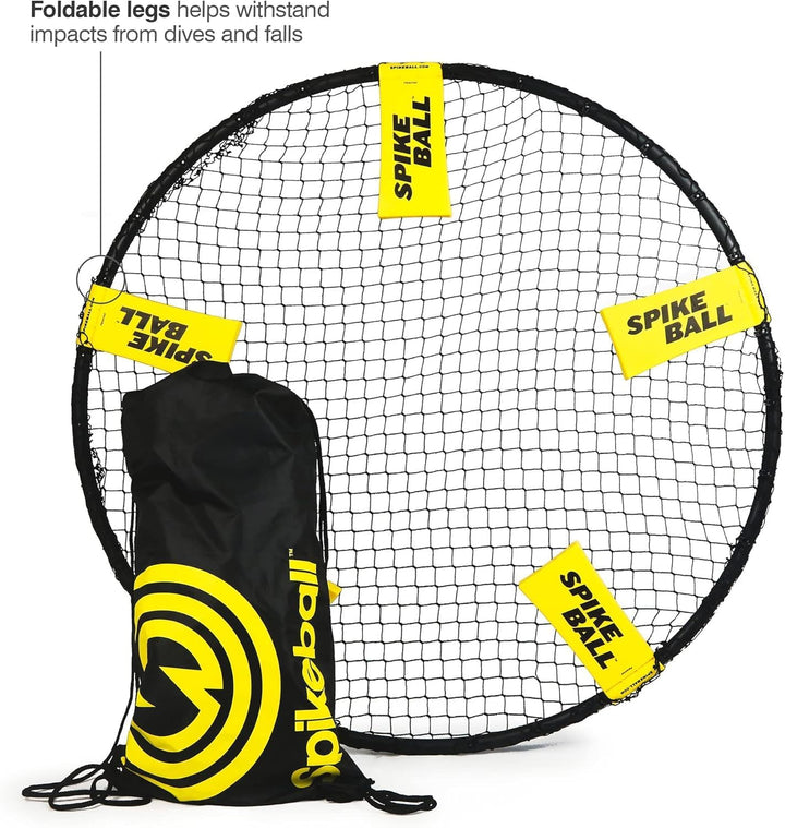 Spikeball Standard 3-Ball-Set – Spiel für Garten, Strand, Park, drinnen Gelb/Schwarz Single, Gelb/Sc