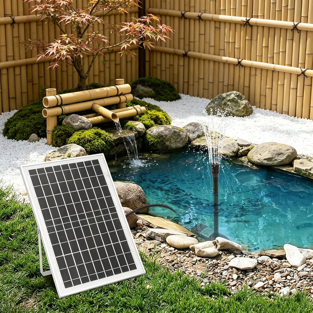 Solar Springbrunnen, 10W Solar Teichpumpe, Brunnen für Draussen, Brunnen | Brunnen Garten mit Wasser