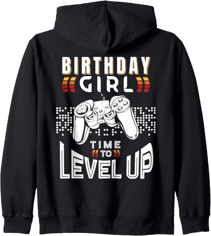 Birthday Girl Time To Level Up Geburtstag Zocken Gaming Kapuzenjacke