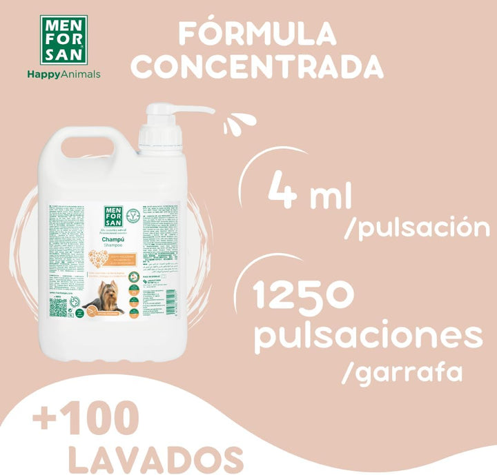 MENFORSAN Shampoo für Hunde Macadamiaöl 5L, Pflegt und glänzt, Entwirrungskraft citrica, citrica