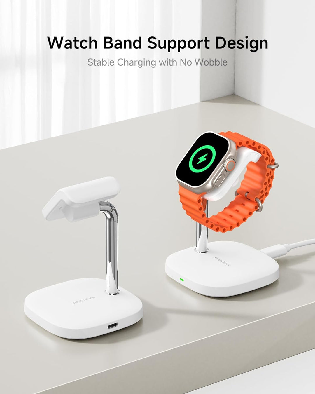Schnelllade-Ständer für Apple Watch 11/Ultra 3/SE 3, 5W Magnetischer Wireless Charger für Apple Watc