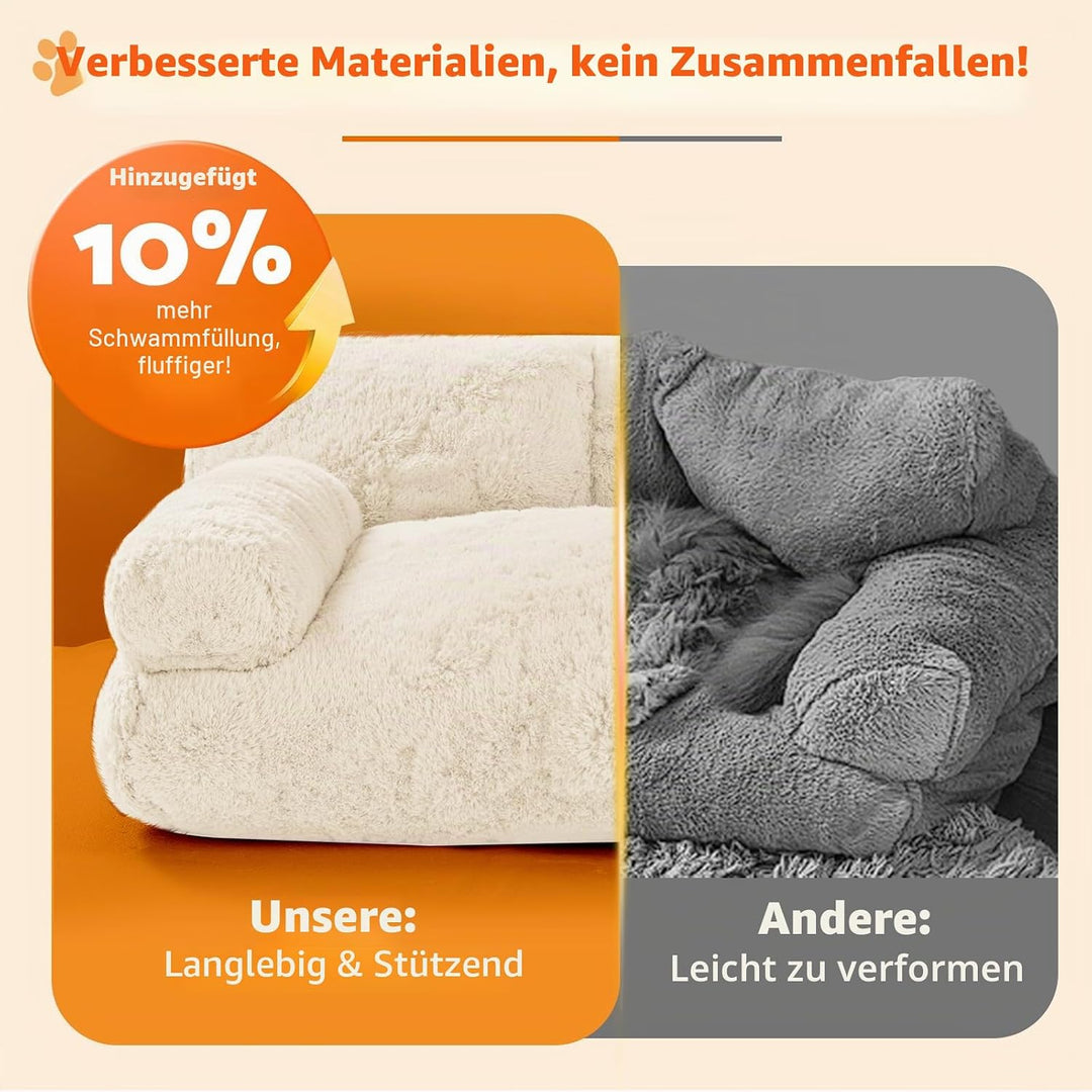 Gimars Grosse Katzen Bett – 10% mehr Füllung, Orthopädisches, Flauschiges, Waschbares Katzenbett mit