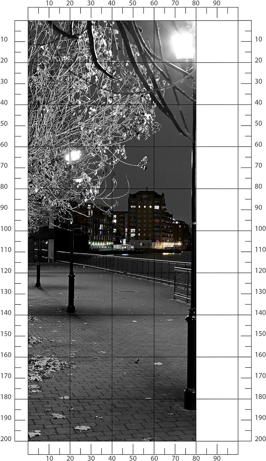 wandmotiv24 Türtapete London Hafen 80 x 200cm (B x H) - Dekorfolie selbstklebend Sticker für Türen,