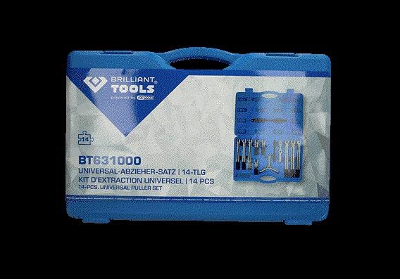 BRILLIANT TOOLS BT631000 Universal-Abzieher-Satz, 14-tlg [Powered by KS TOOLS]