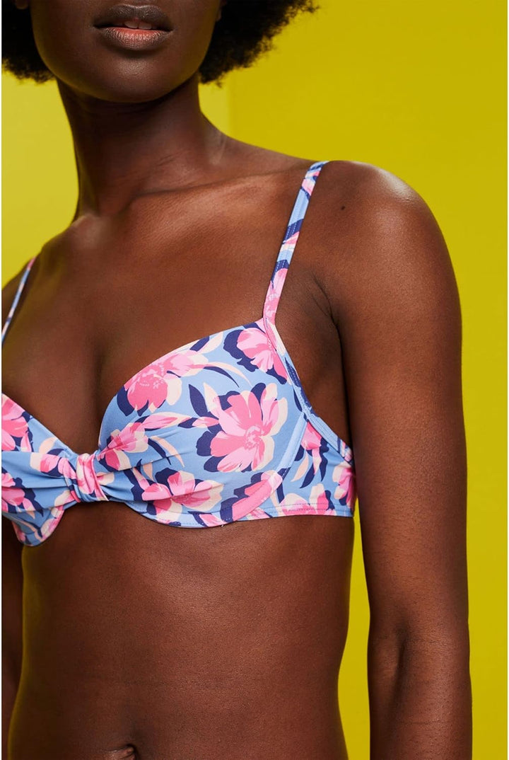ESPRIT Recycelt: Wattiertes Bügel-Bikinitop
