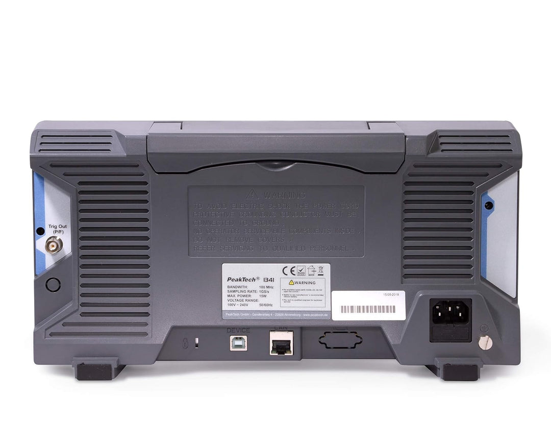 PeakTech 1341 – 4-Kanal Speicher-Oszilloskop 100 MHz - Max. 1 GS/s mit USB, LAN Schnittstelle & 8" H