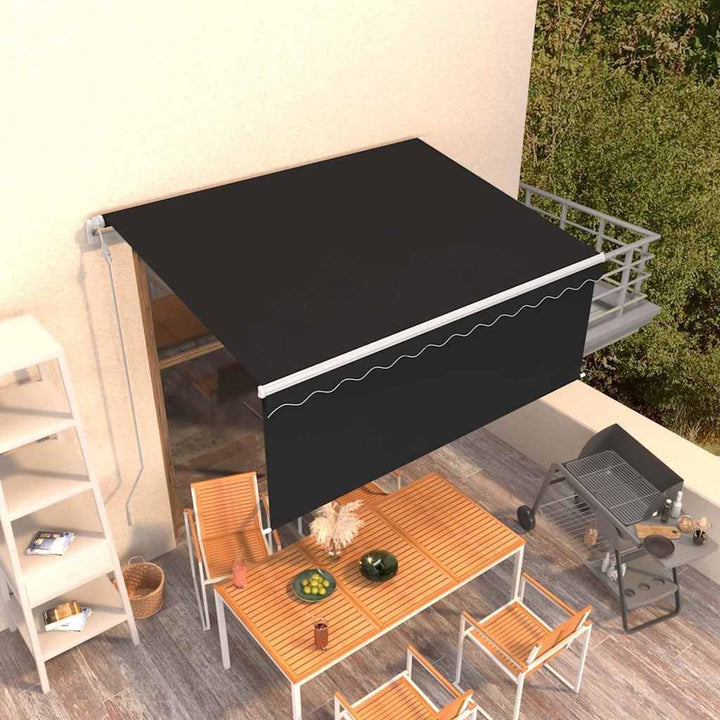 vidaXL Gelenkarmmarkise Automatisch mit Jalousie Markise Sonnenmarkise Balkonmarkise Sonnenschutz Si