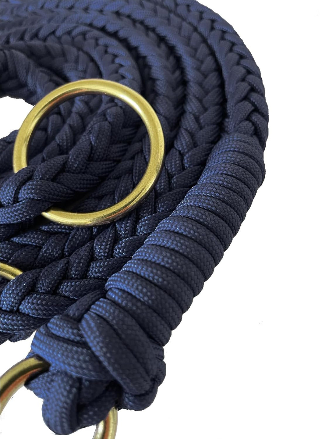 Leisegrün Paracord Hundeleine 2m | Handgefertigte Leine 3-Fach verstellbar | Handmade für kleine und