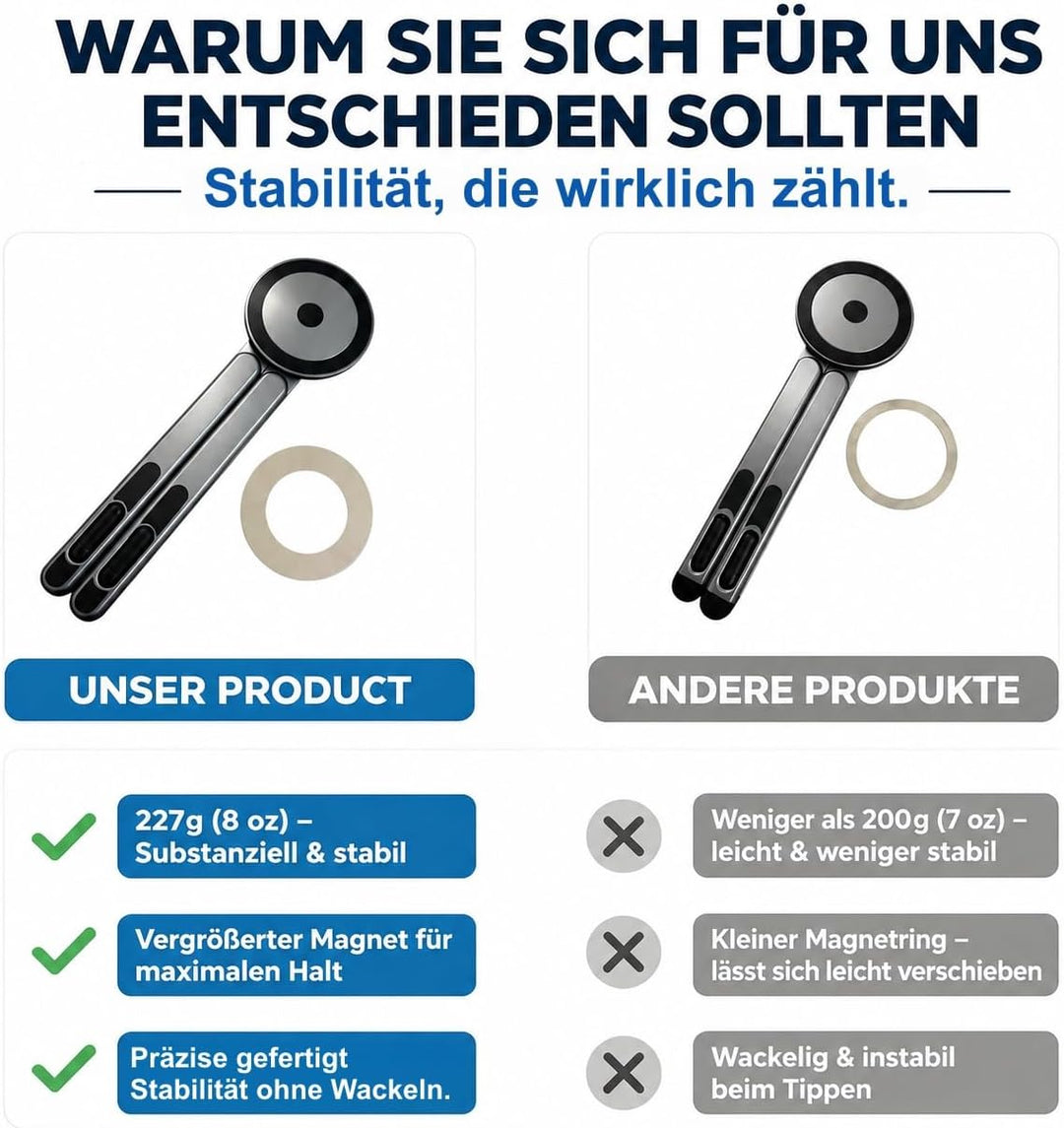 Faltbarer Laptop-Ständer mit N52 Magnet-Handyhalterung, 4-in-1 | Tragbarer Aluminium Computer-Stände