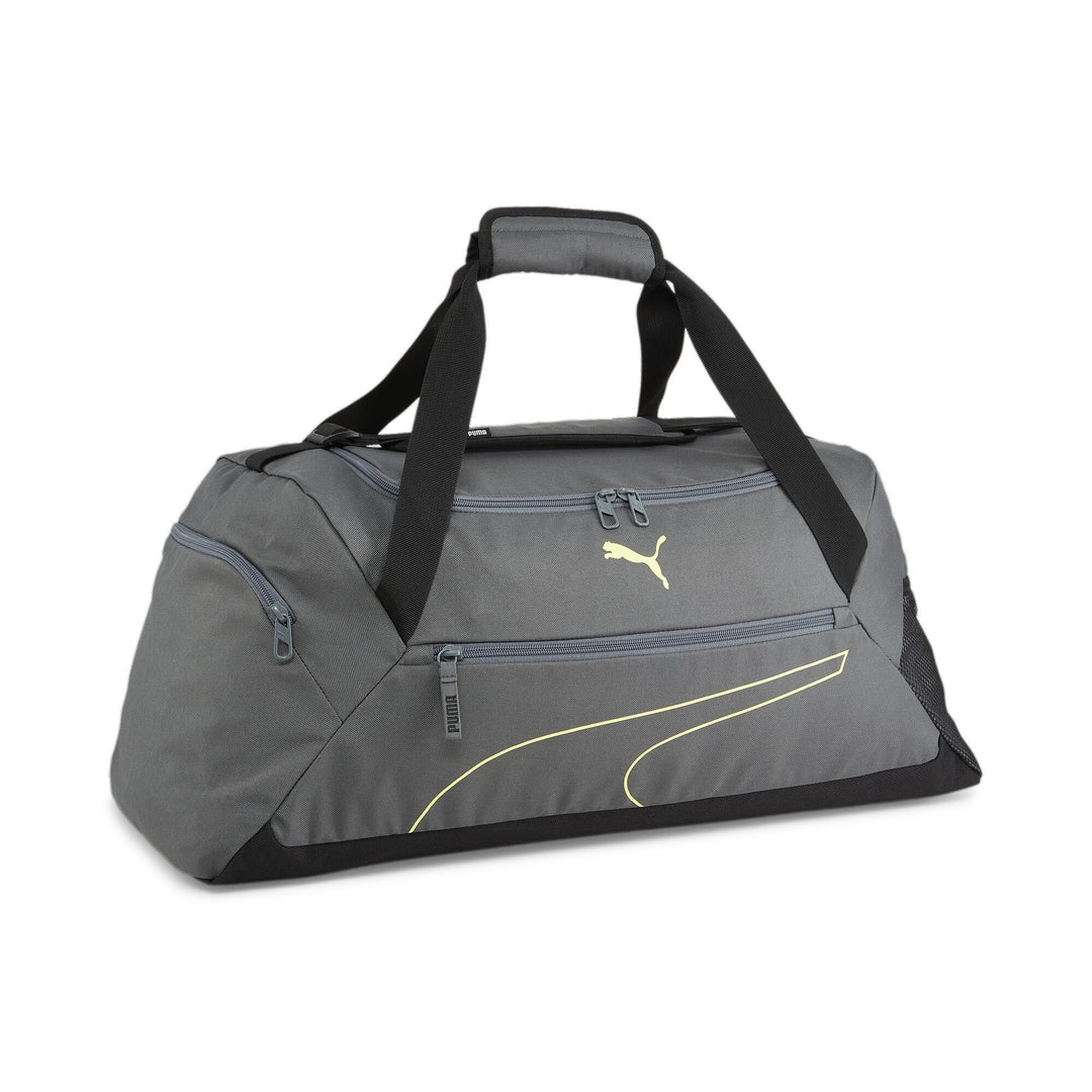 PUMA Fundamentals Sports Bag M, Sporttasche, M Mineral Gray-lime Sheen, M Mineral Gray-lime Sheen