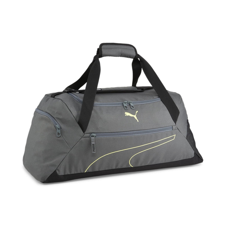 PUMA Fundamentals Sports Bag M, Sporttasche, M Mineral Gray-lime Sheen, M Mineral Gray-lime Sheen