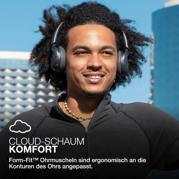 JLab Go Lux ANC Kopfhörer Noise Cancelling - Kabellose Bluetooth On Ear Kopfhörer mit Mikrofon, Akti