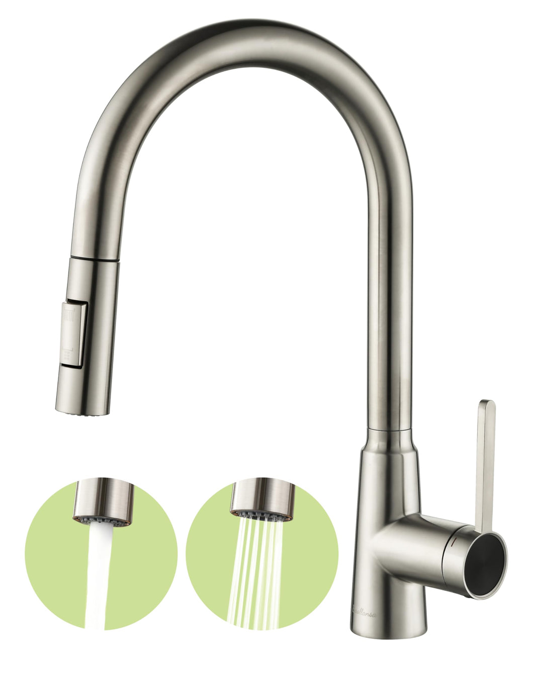 Wasserhahn Küche Ausziehbar, Hochdruck Küchenarmatu mit Herausziehbarer Brause Armatur, Mischbatteri