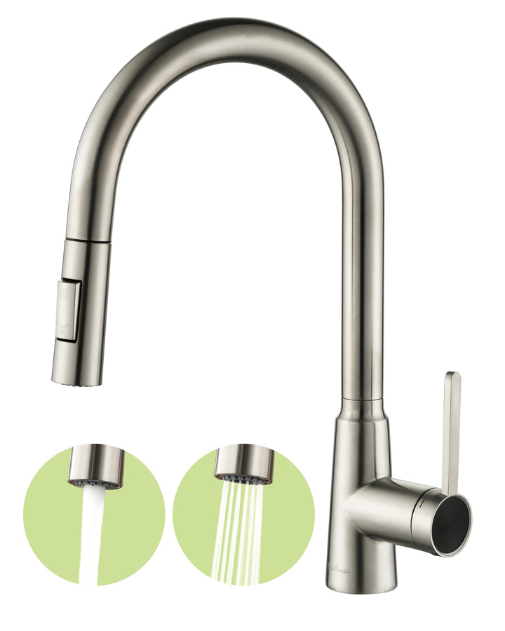 Wasserhahn Küche Ausziehbar, Hochdruck Küchenarmatu mit Herausziehbarer Brause Armatur, Mischbatteri