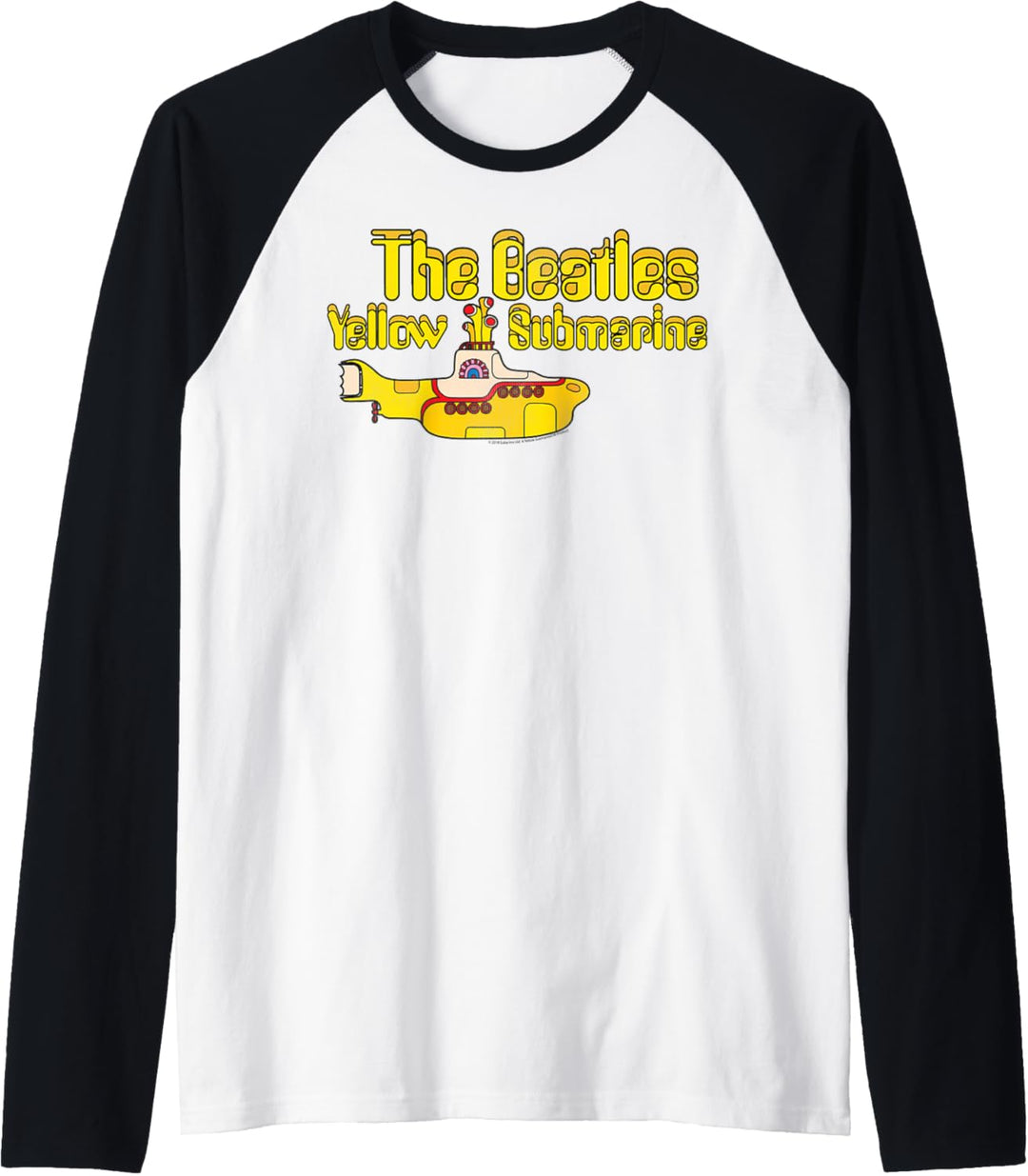 Das gelbe U-Boot-Logo der Beatles Raglan