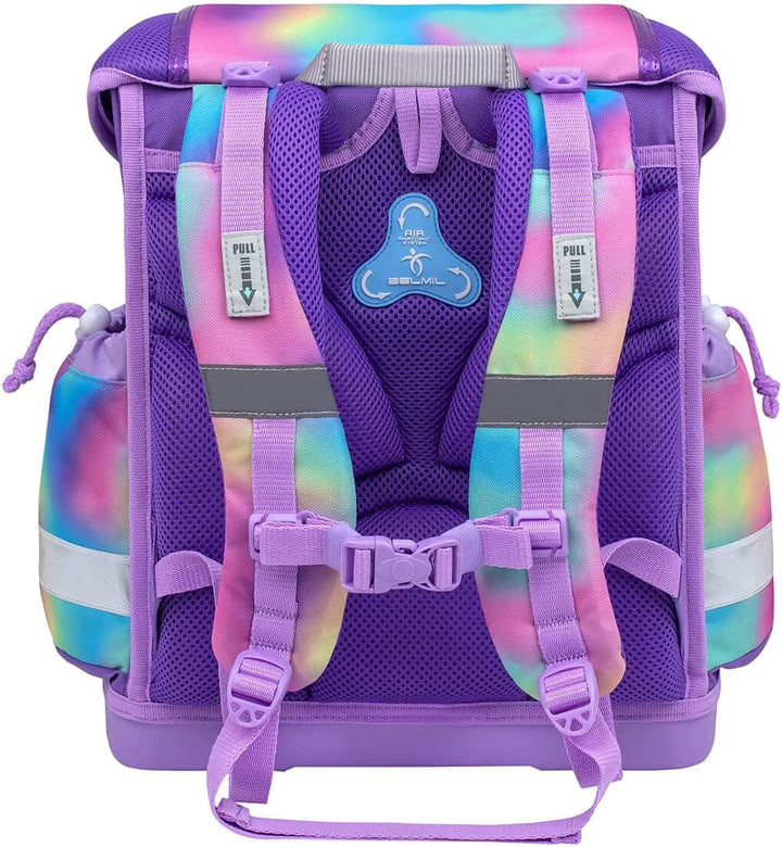 Belmil Classy Schulranzen Set 4 - teilig (403-13/AG/S) Rainbow Color, Rainbow Color