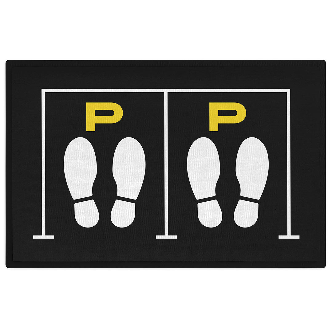 Trendation - Schuhparkplatz Fussmatte Lustige Idee Fussmatte Parkplatz Innen Aussenbereich 60x40 cm