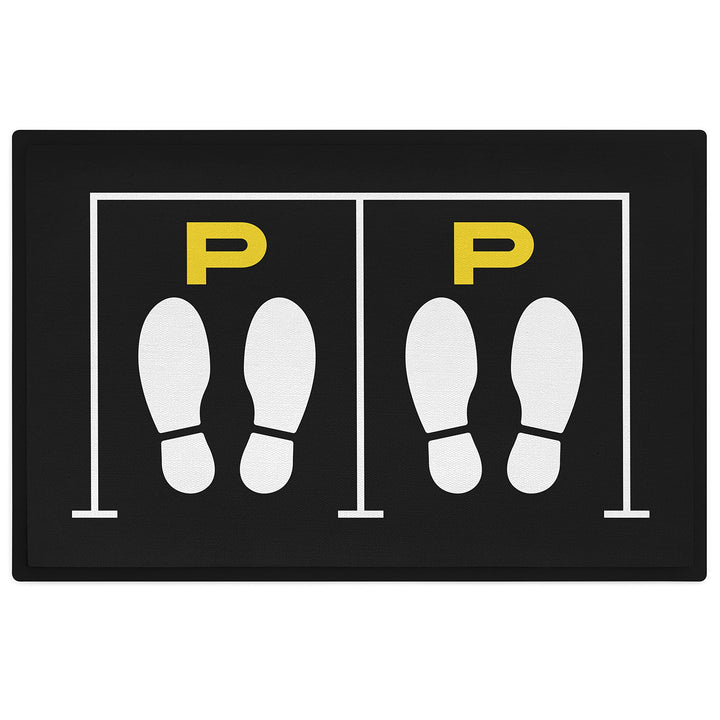 Trendation - Schuhparkplatz Fussmatte Lustige Idee Fussmatte Parkplatz Innen Aussenbereich 60x40 cm