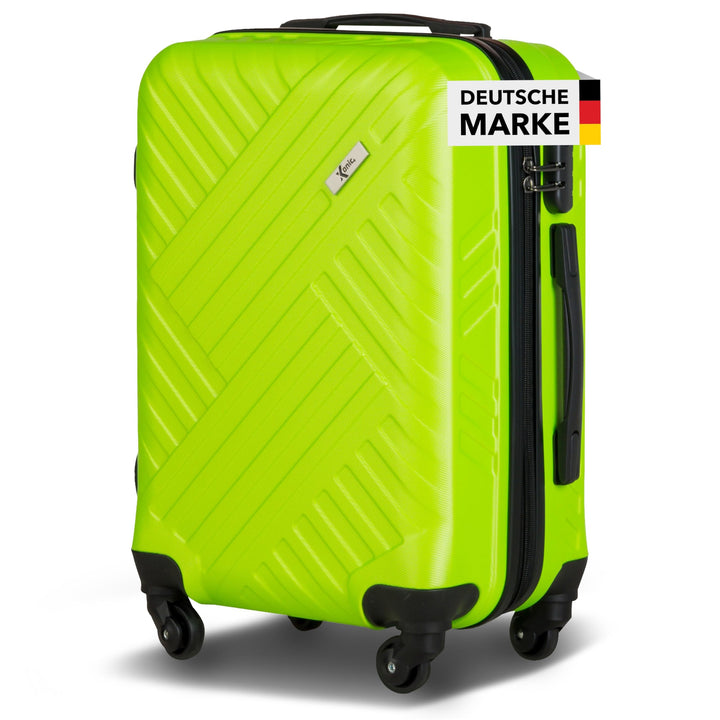 Xonic Design Reisekoffer - ABS Hartschalen Koffer mit 360° Leichtlauf-Rollen - hochwertiger Trolley
