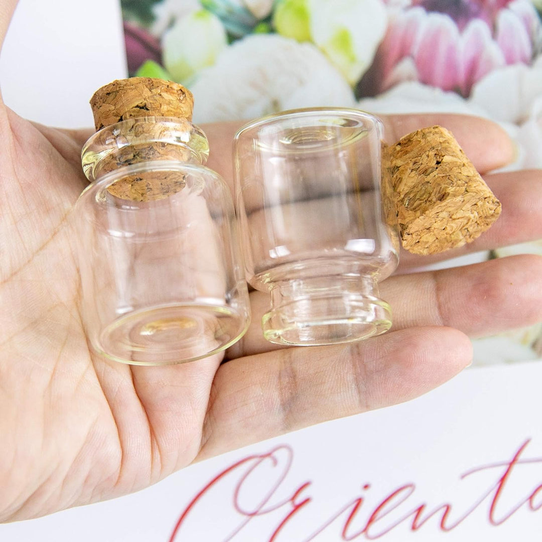 Jarvials Mini süsse Leere Glasflasche mit Korkenstopper，Das Volumen der Glasflaschen beträgt 20ml. (