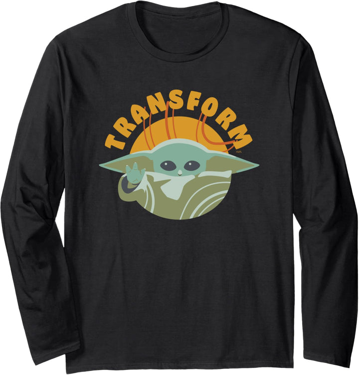Star Wars The Mandalorian Grogu Transform Langarmshirt