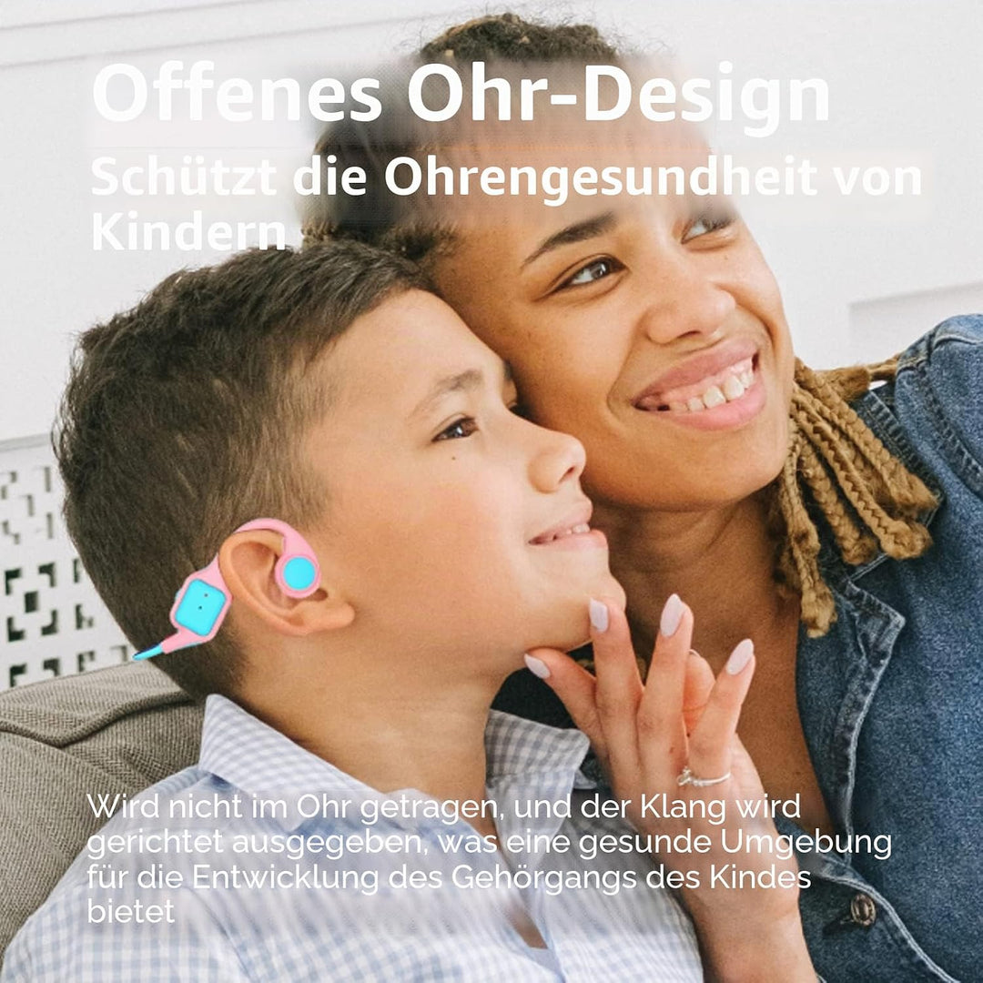 Knochenschall Kopfhörer Kinder kabellos Bluetooth für Schule Open-Ear Sportkopfhörer für Jungen Mädc