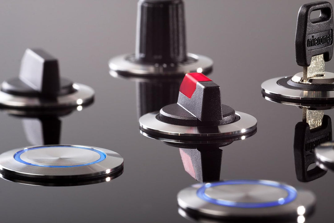 Schlegel 23.000.506 Drucktaste Edelstahl, Tasterkappe gelb, Tastkontaktgeber 1 Öffner/1 Schliesser,