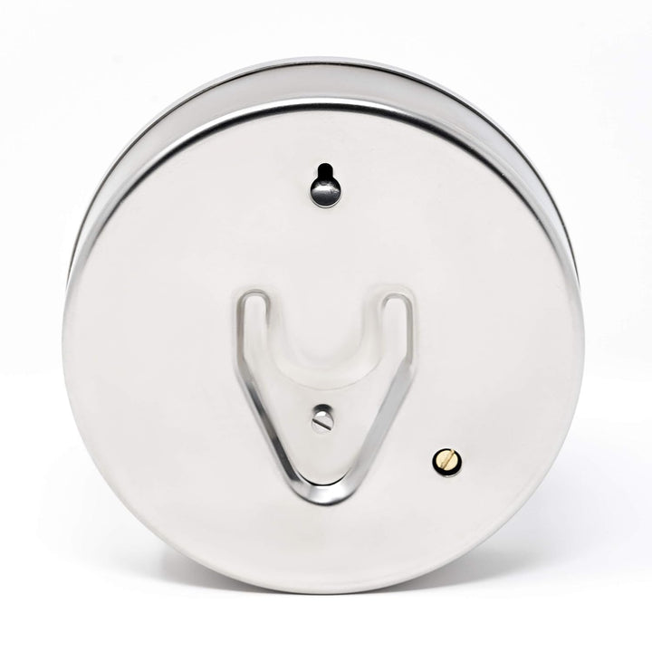 Fischer 15.01 - Barometer - 103mm Druckmessgerät mit Edelstahl-Gehäuse und weissem Ziffernblatt - Ma