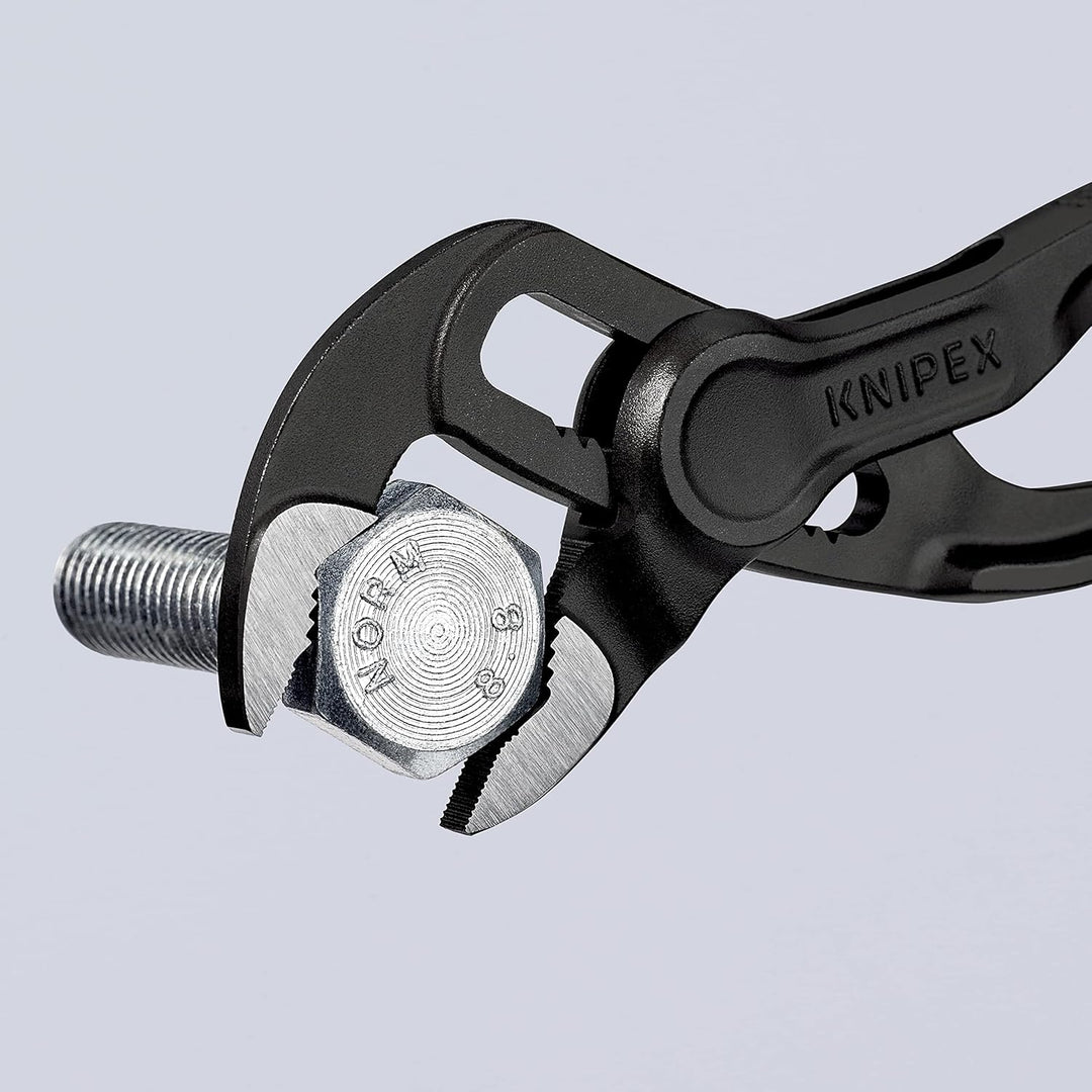 KNIPEX Cobra® XS Mini-Wasserpumpenzange, 100 mm, Muttern bis 24 mm, Rohre bis 28 mm, Selbstklemm-Eff