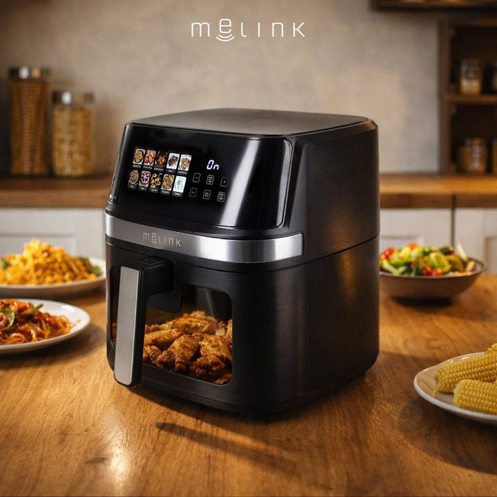 Heissluftfritteuse XXL 8,6L Airfryer ohne Öl – 1700W, Digital Touchscreen, 10 Programme, Sichtfenste