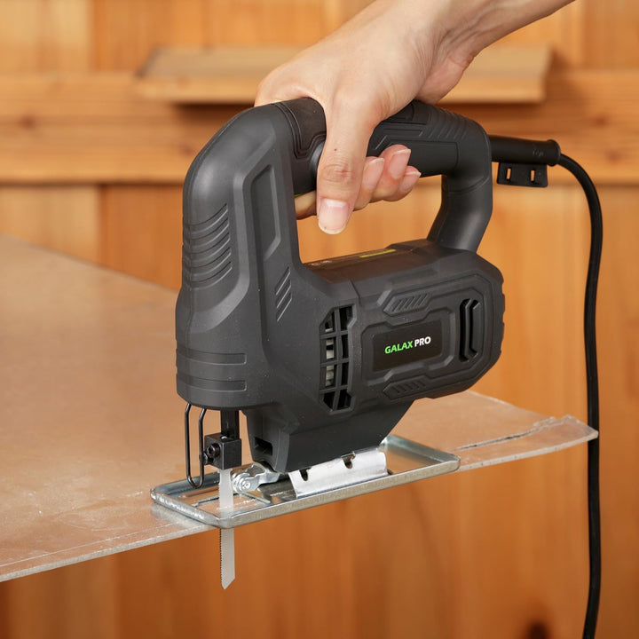 GALAX PRO 400W Stichsägen, 3000 U/min, ±45° Winkelschnitt, Feststellknopf, mit für Holz und Metall g