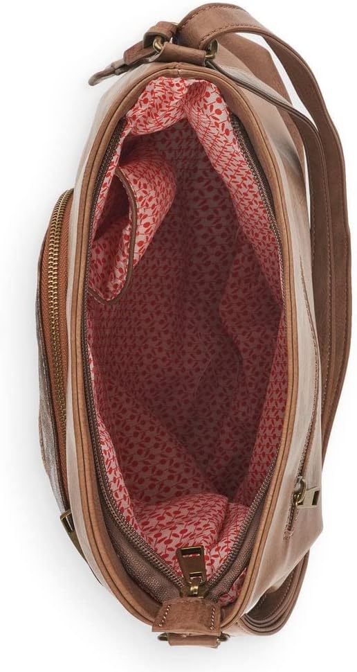 Remonte Damen Q0705-20 Umhaengetasche, leinen/antik/Kiesel/Havanna / 20