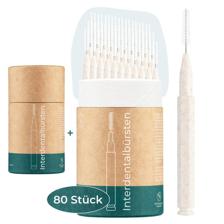 VIGOROUS® 80 Stk. Vorteilspack nachhaltige Interdentalbürsten - ISO 3, 0,6 mm - Zahnzwischenraumbürs