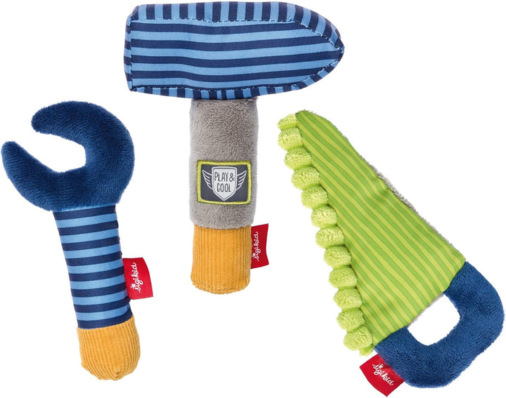 SIGIKID 41676 Greifling Werkzeug Set Play & Cool Mädchen und Jungen Babyspielzeug empfohlen ab Gebur
