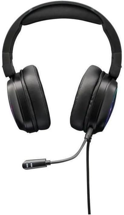 THE G-LAB - Korp Radium Gaming Headset mit abnehmbarem Mikrofon, Gaming Kopfhörer mit LED Licht, Gam