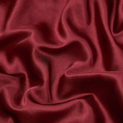 Luowei Satin Bettwäsche 155x220 3tlg Weinrot Einfarbig Uni Glänzend Glatt 1 Bettbezug mit 2er Set 80