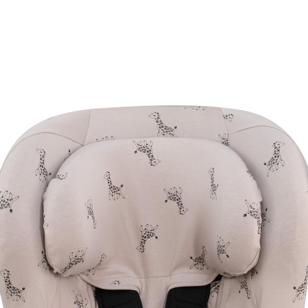 JYOKO Kids Universalbezug aus Baumwolle für Autositz, mit Kopf (Giraffe), Giraffe