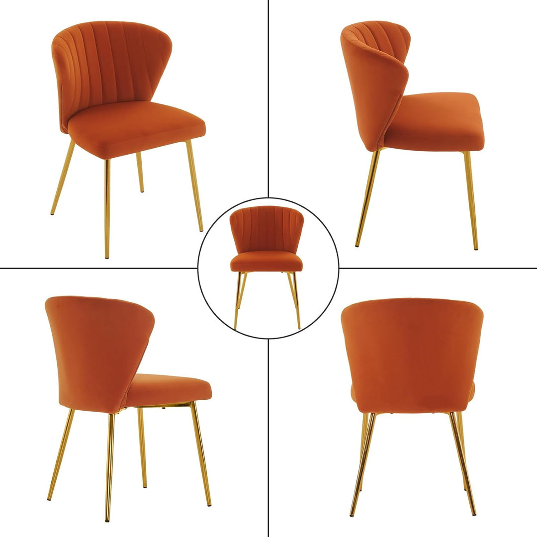 Sepnine® Esszimmerstühle Samt 4er Set, Moderner Küchenstuhl, Polsterstuhl Esszimmer, Ergonomischer E