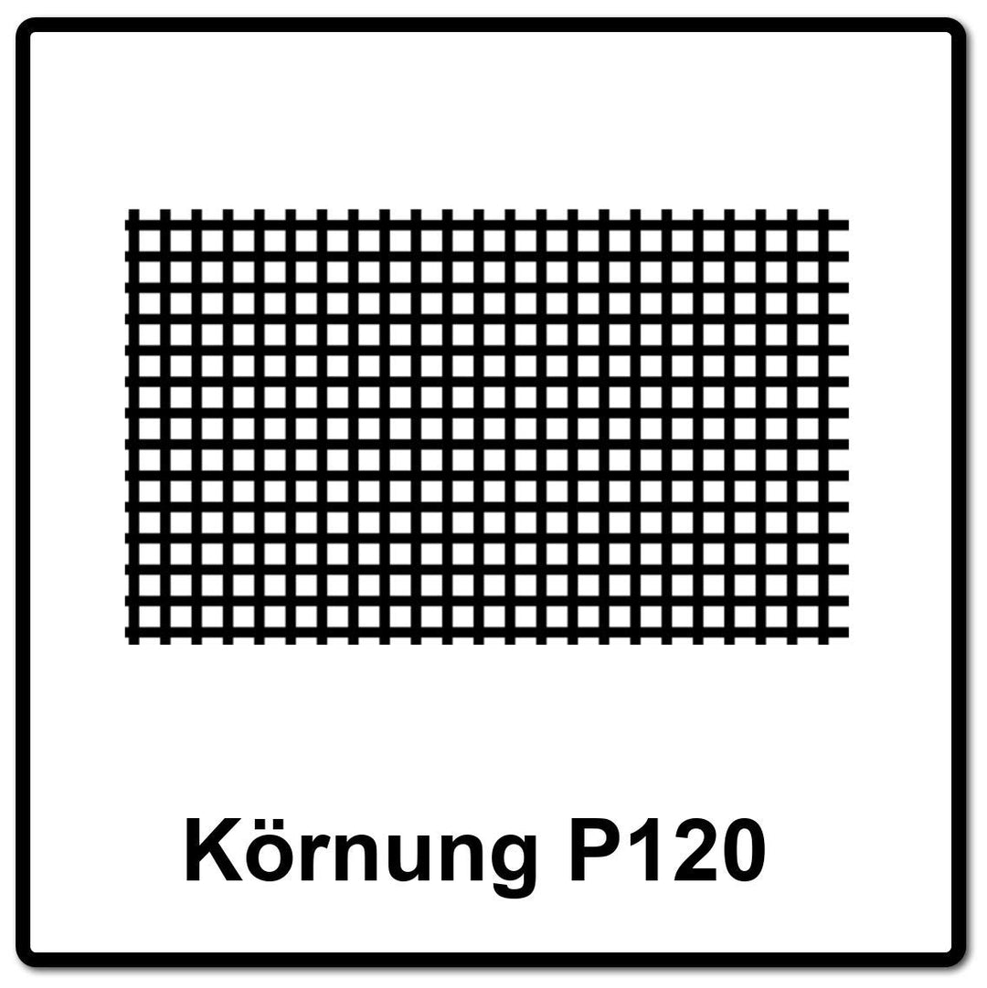 Mirka Abranet Netz-Schleifstreifen 81x133 mm Klett / Korn P120 / 50 Stk / zum Schleifen von Holz, Sp