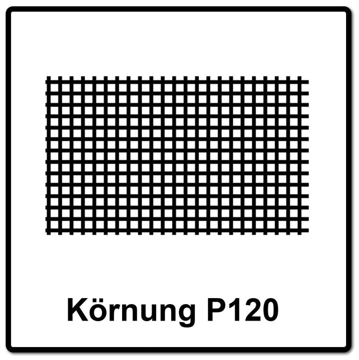 Mirka Abranet Netz-Schleifstreifen 81x133 mm Klett / Korn P120 / 50 Stk / zum Schleifen von Holz, Sp