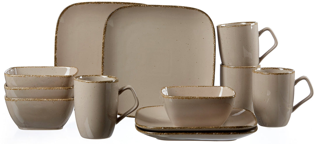 Ritzenhoff & Breker Brunch- und Frühstücksgeschirr-Set Casa, 12-teilig, Nougat, 38 x 27 x 27 cm Früh