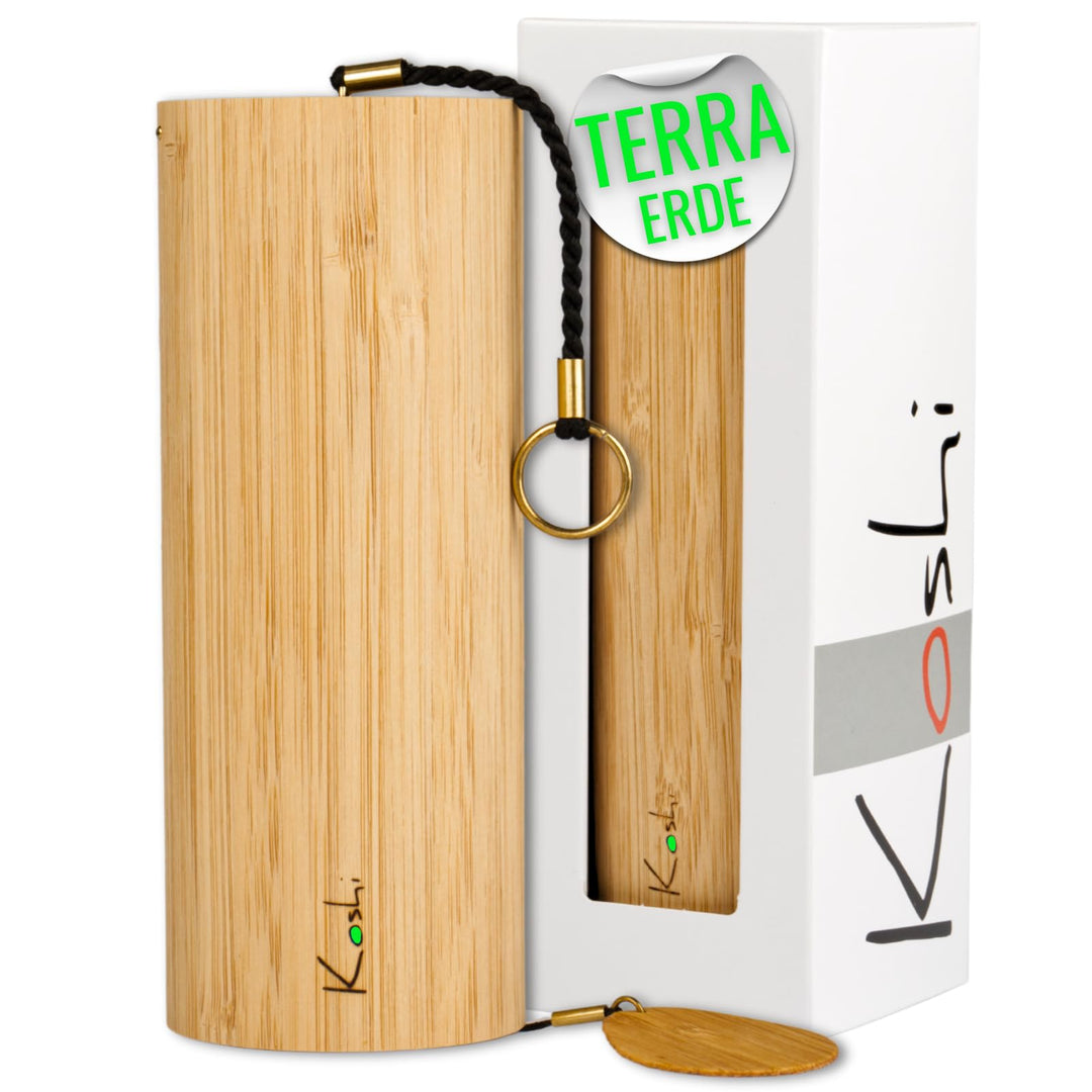 Koshi Klangspiel Erde - Terra Windspiel - Wind Chime Bambus - Für Yoga Meditation Garten Terra / Erd