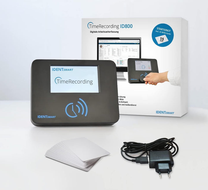 Komplettsystem zur effektiven Zeiterfassung für 15 Mitarbeiter, jederzeit unbegrenzt erweiterbar | I