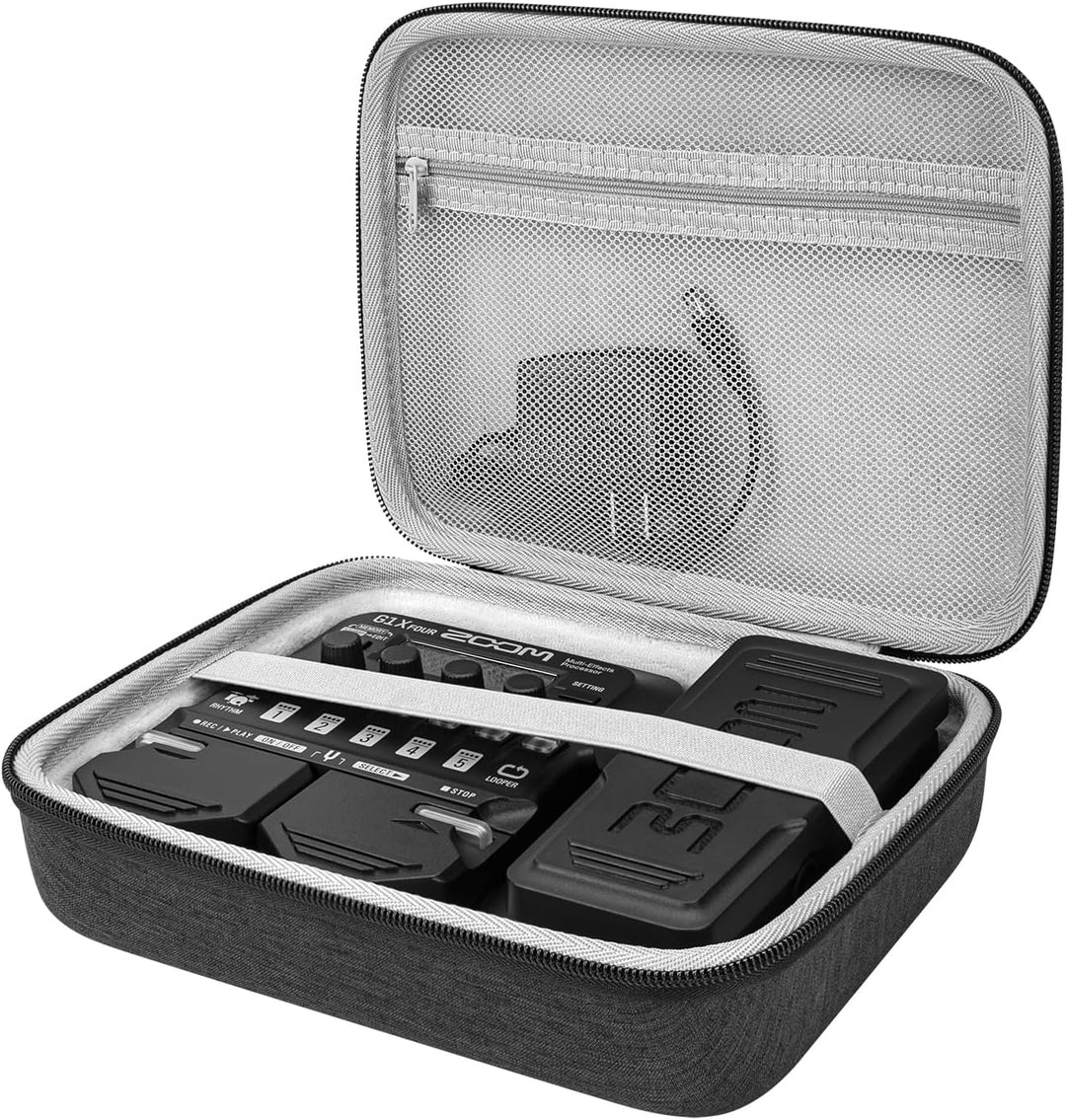 GEEKRIA Hartschalen-Reisekoffer kompatibel mit Zoom G1X Four, B1X Four, A1X Four, Multi-Effects für
