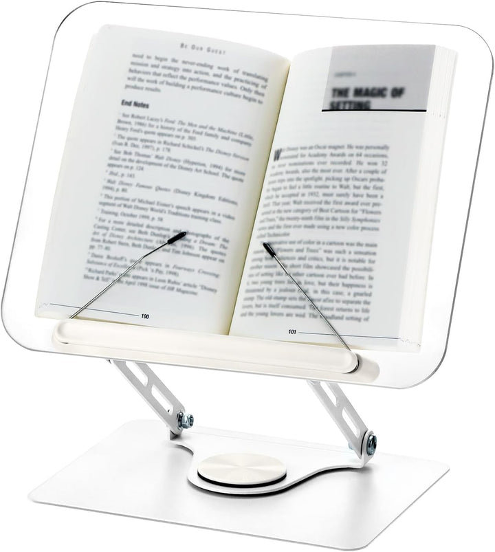QWORK® Buchhalter Leseständer 360° Drehbarer und Faltbarer, Winkel und Höhe Verstellbar, Tragkraft c
