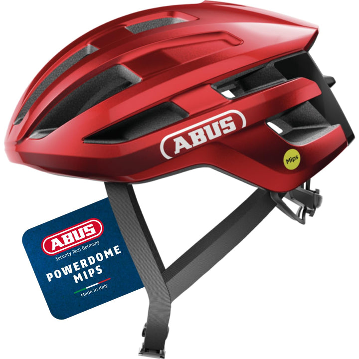 ABUS Rennradhelm PowerDome MIPS - leichter Fahrradhelm mit cleverem Belüftungssystem und Aufprallsch