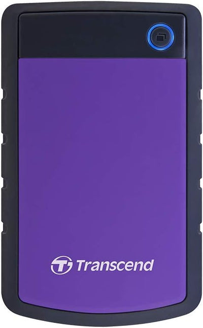 Transcend TS2TSJ25H3P 2TB portable, externe Festplatte (HDD) in purple (lila) mit Backup-Funktion (D