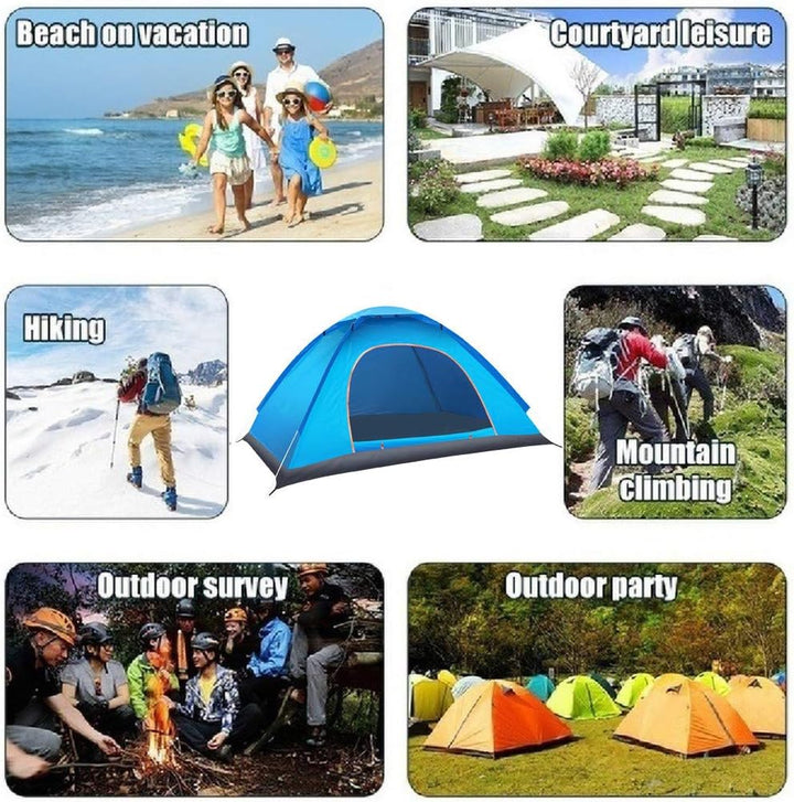 Zelt Outdoor Wasserdicht Vollautomatisch Schnelles Pop-Up Öffnen Campingzelt im Freien 1-2 Personen