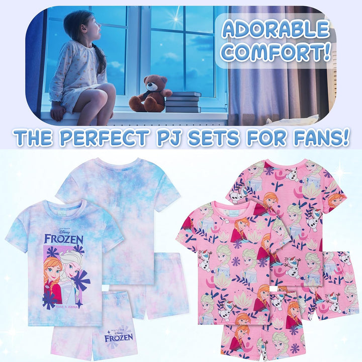 Get Trend Schlafanzug Mädchen Kurz Pyjama Kinder 2er Set Schlafanzug Teenager Kurzarm Sommer Loungew