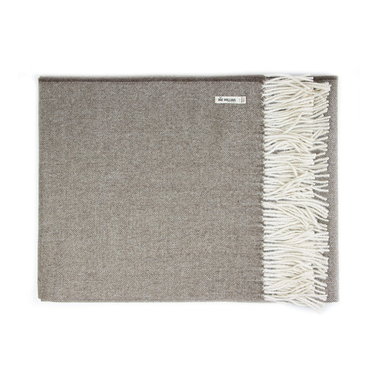 Alpaka Decke Wohndecke - Tagesdecke aus Alpakawolle 130x180 cm (Sand), Sand